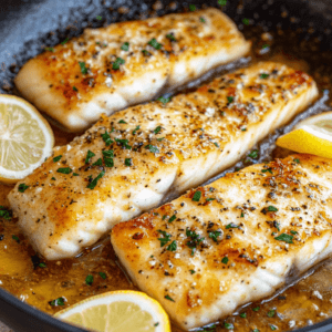 A delicious pan-seared rockfish fillet served with lemon wedges and fresh herbs, showcasing one of the best rockfish recipes.