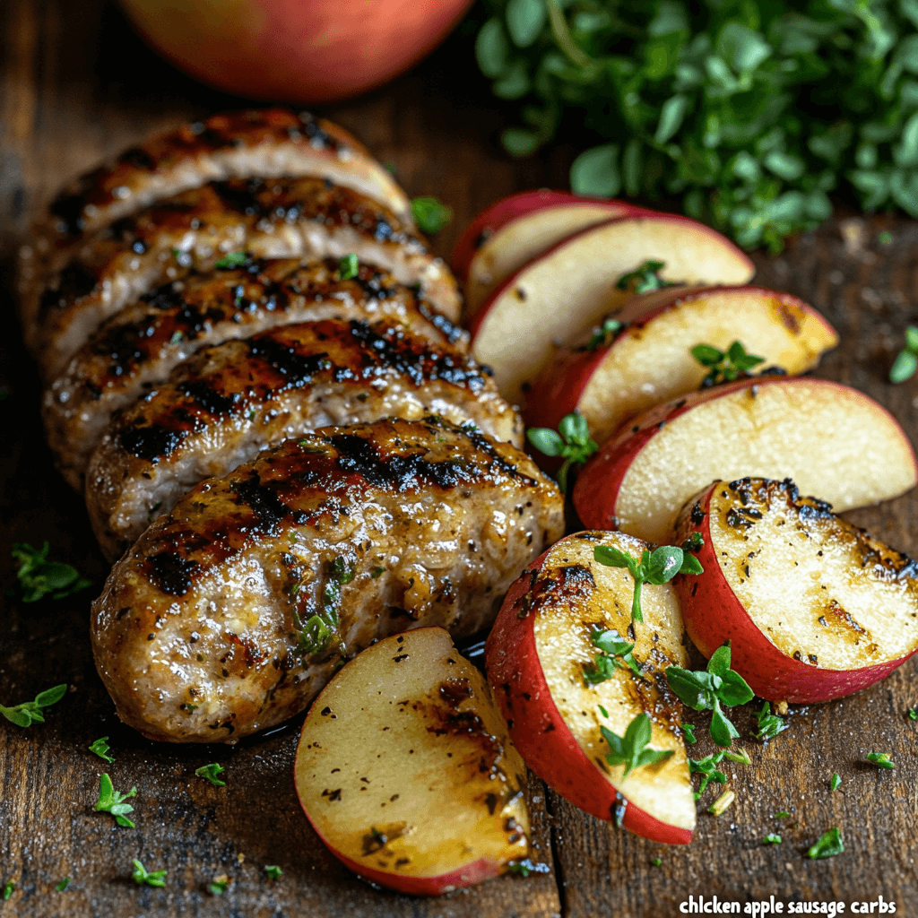 Chicken apple sausage carbs