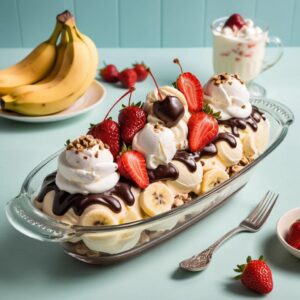 Traditional Banana Split Ingredients